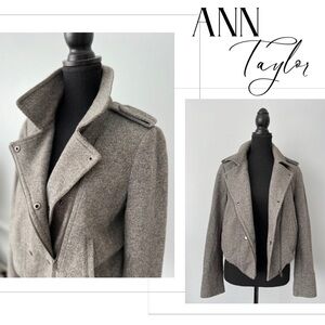 Ann Taylor Loft Fleece Bomber Jacket